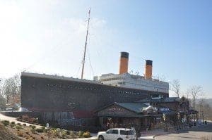 Photo of the outside of the Titanic Museum in Pigeon Forge TN.