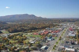 Aerial view of Saddle Up Pigeon Forge