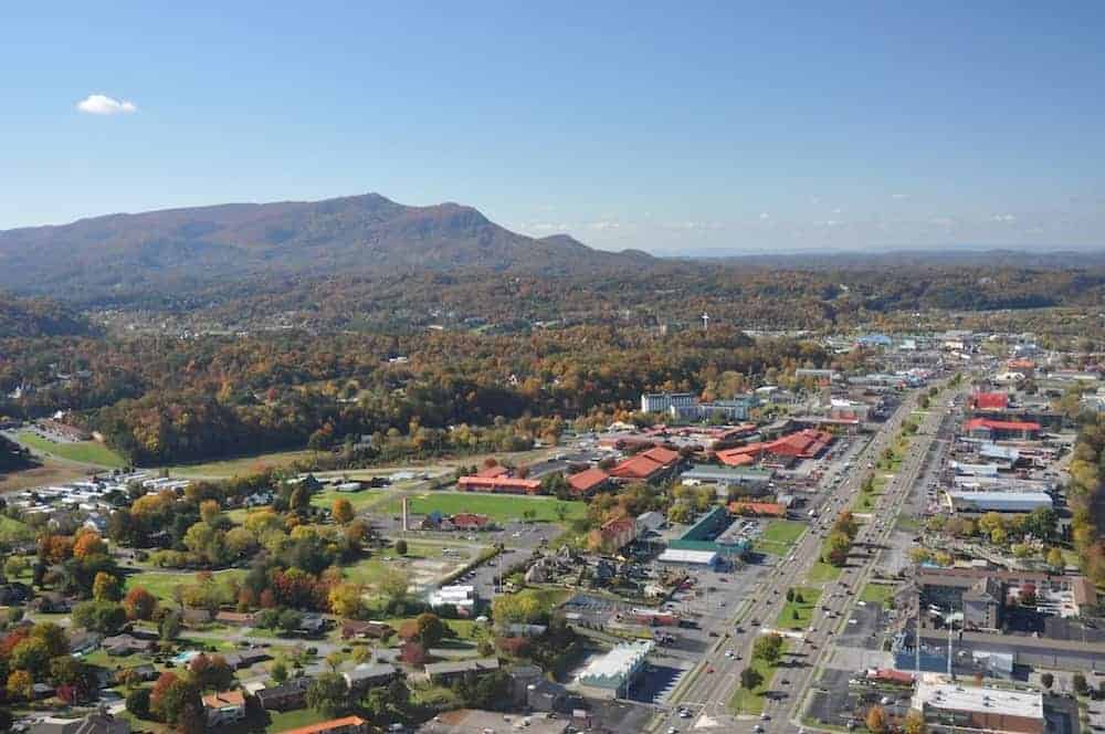Aerial View of Pigeon Forge