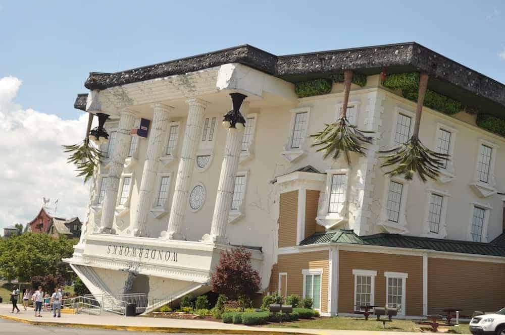 Outside view of upside down WonderWorks building