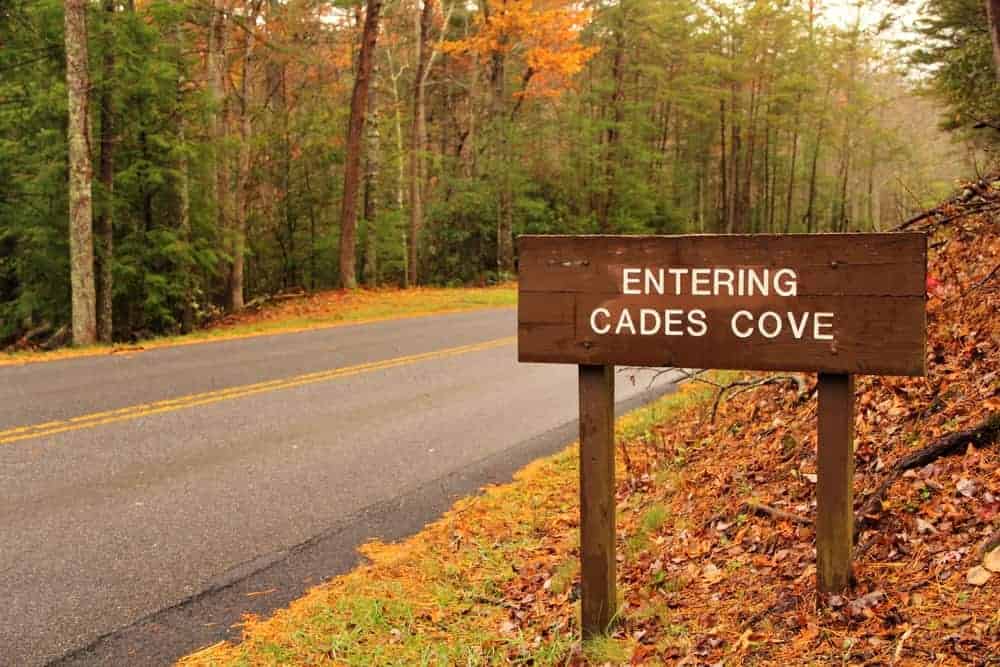 entrance sign to Cades Cove.