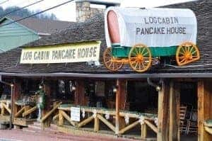 The Log Cabin Pancake House in downtown Gatlinburg