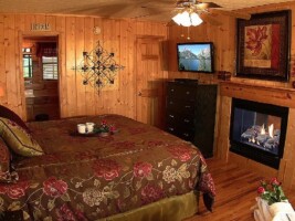 Enjoy the master bedroom fireplace and high definition TV