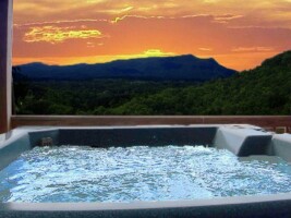 Enjoy the sparkling hot tub and the gorgeous mountain sunset views!