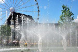 View of the fountains at The Island in Pigeon Forge