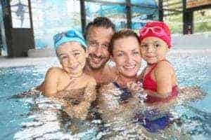 Family swimming