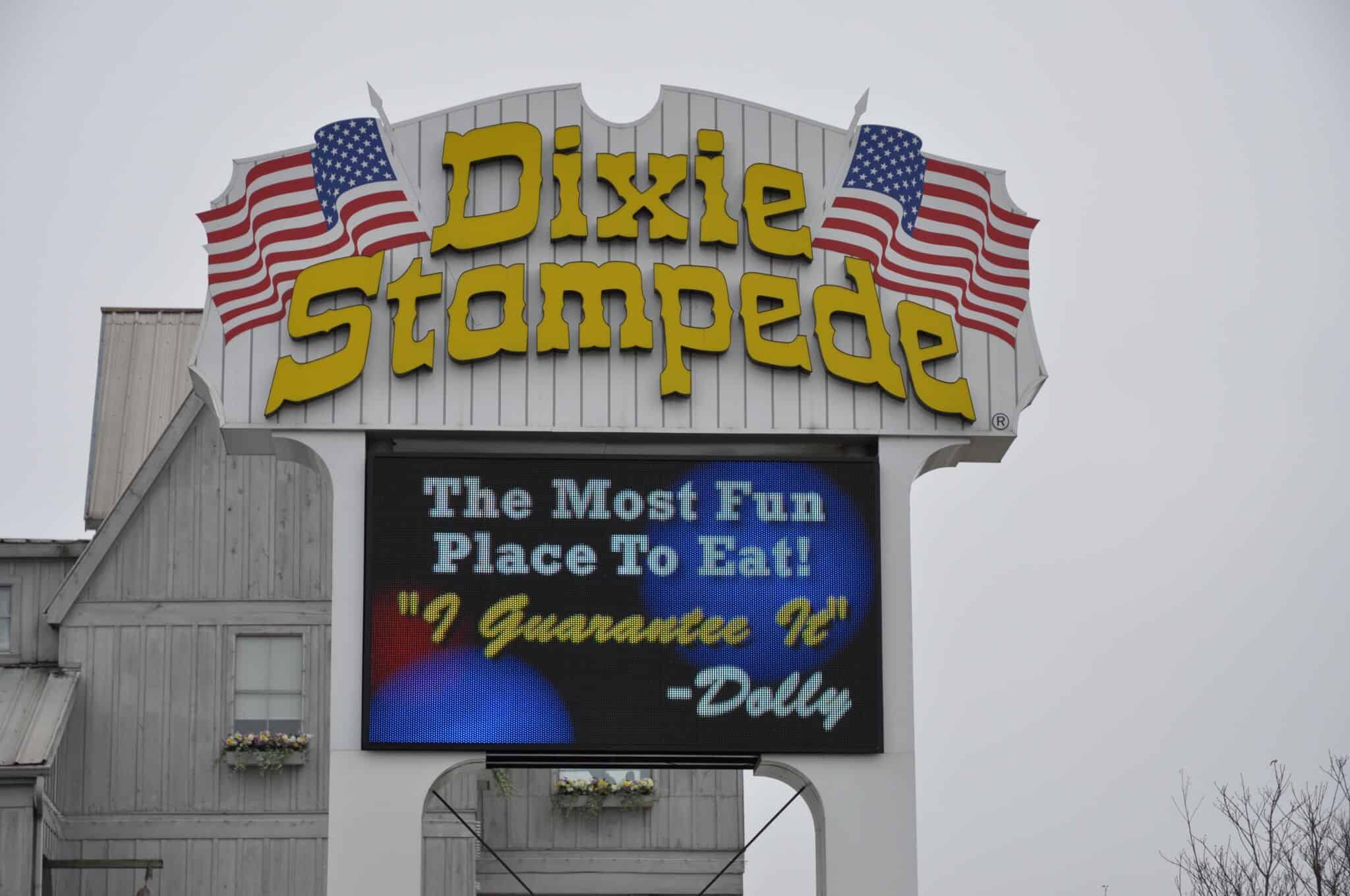 Dixie Stampede sign
