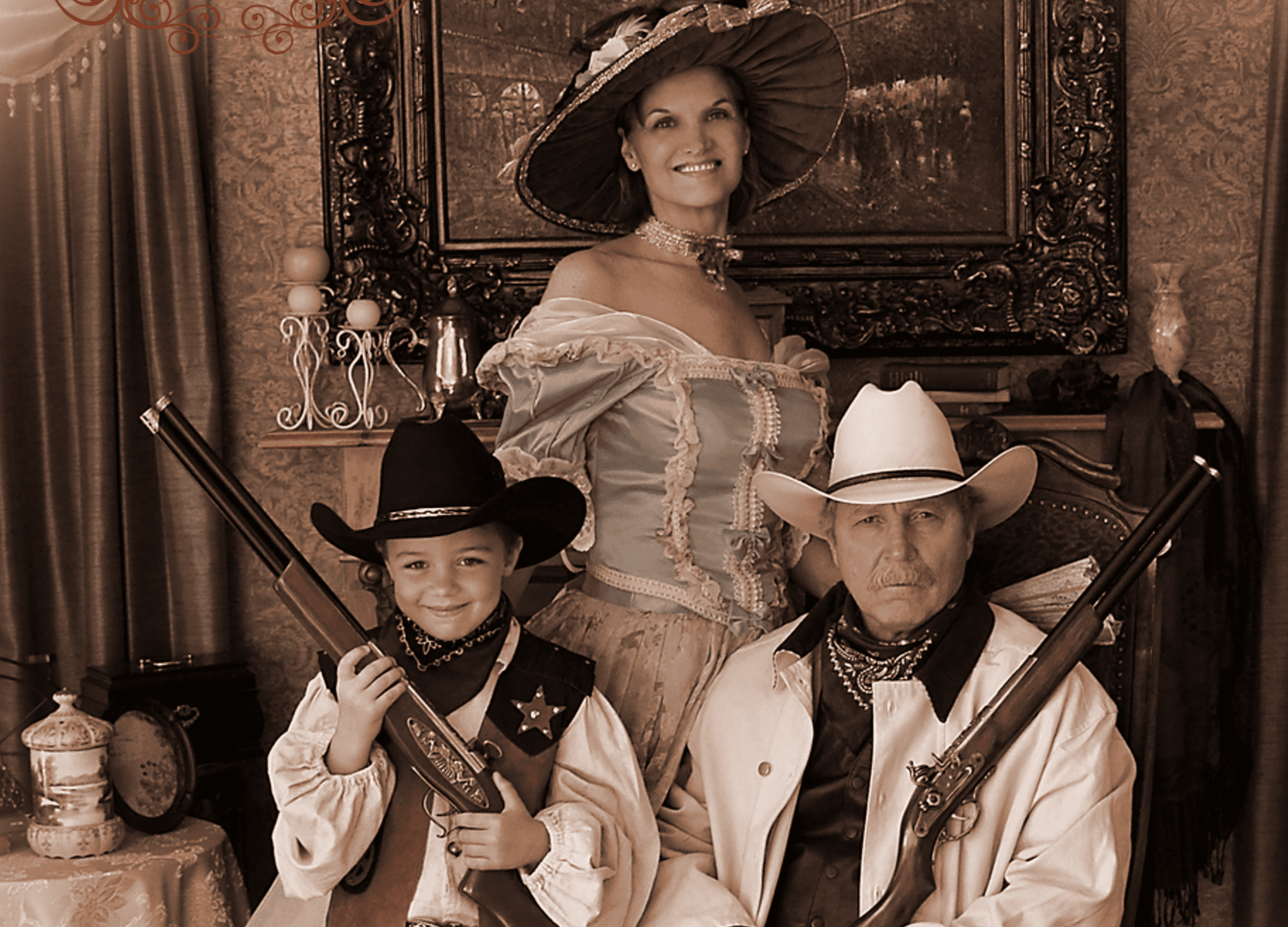 Four Sisters Old Time Photo in Pigeon Forge