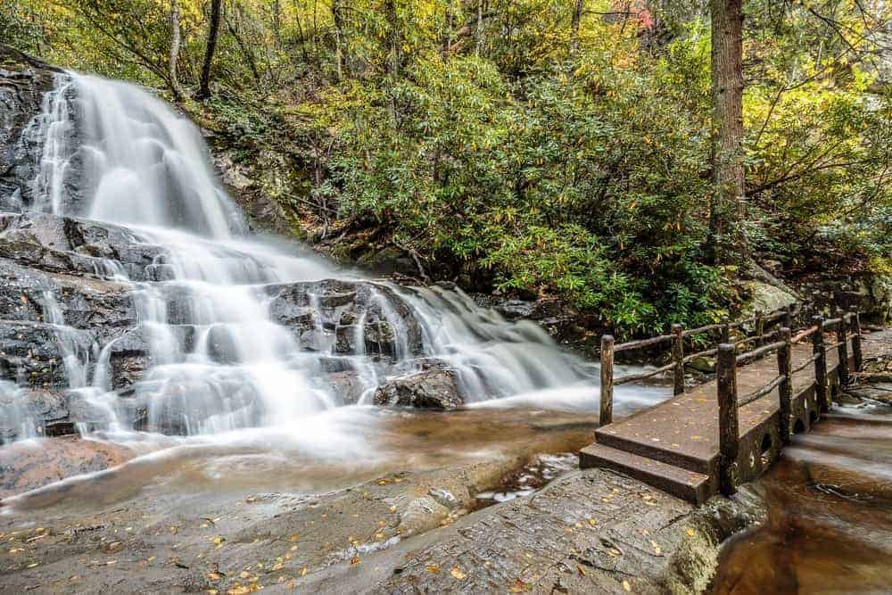 Stunning photo of Laurel Falls in the Great Smoky Mountains National Park.