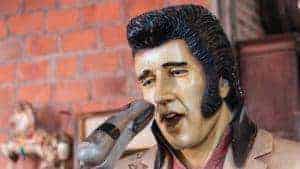 A statue of Elvis.