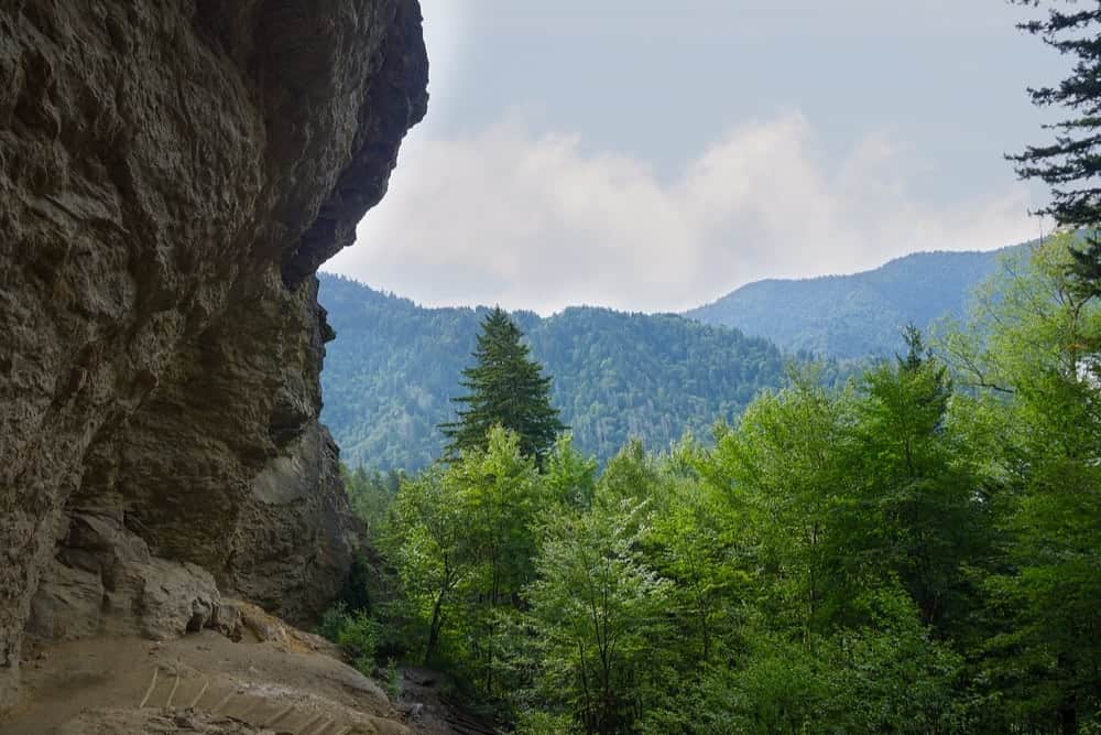 Stunning mountain views from Alum Cave in the Smoky Mountains.