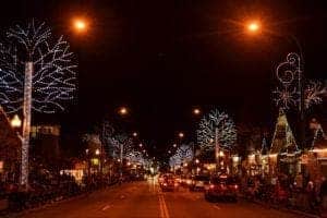 Winter Magic lights in downtown Gatlinburg.