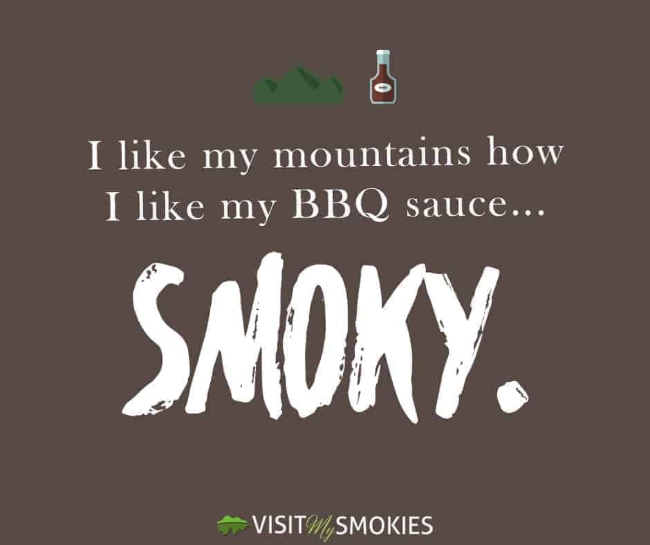 I like my mountains how I like my BBQ suace...Smoky.