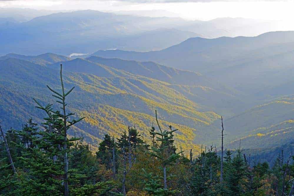 Stunning view from Clingmans Dome, the highest point in the Smoky Mountains.