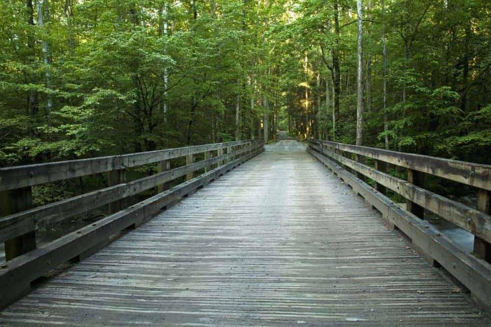 A bridge over the Little Pigeon River in Greenbrier/