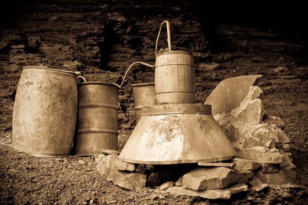 An old moonshine still.