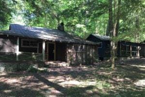 Historic cabins in the Elkmont ghost town.