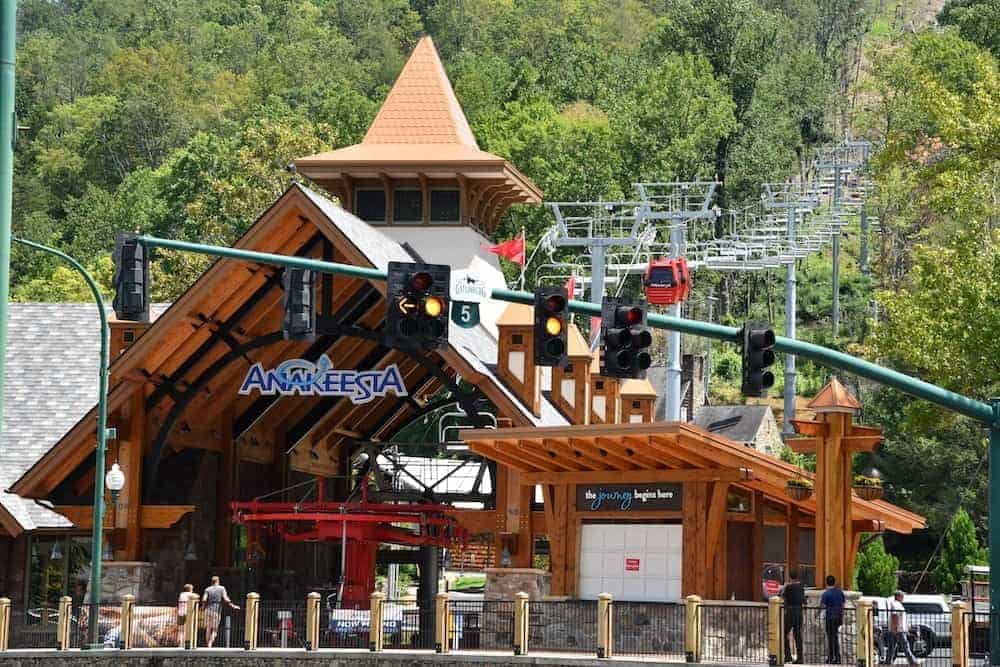 The Chondola station for Anakeesta in Gatlinburg.