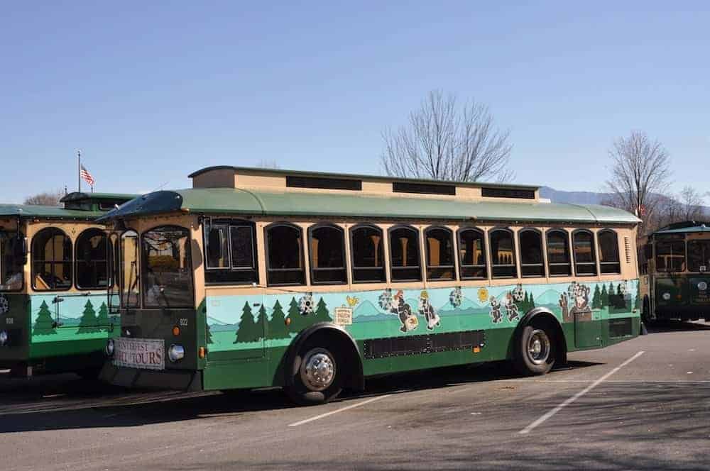 The Fun Time Trolleys in Pigeon Forge.