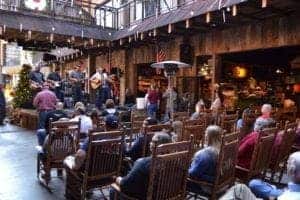 A concert at the Ole Smoky Moonshine Distillery in Gatlinburg.