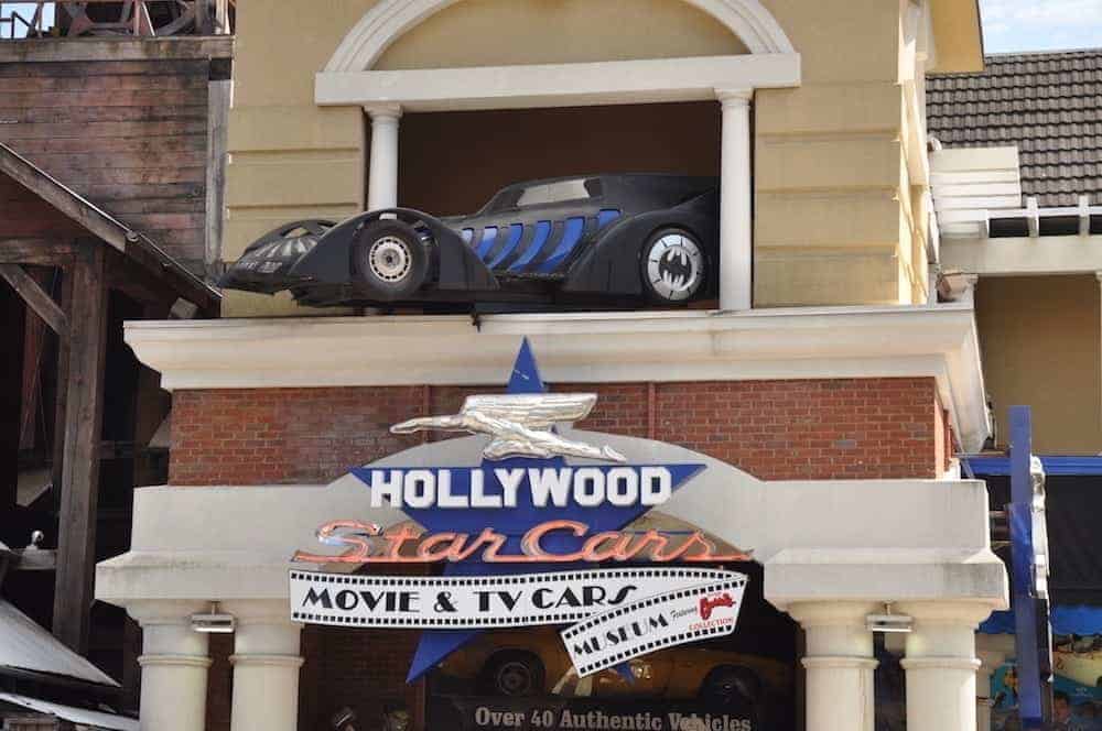 Exterior of the Hollywood Star Cars Museum in Gatlinburg.