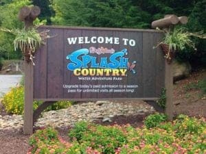 Welcome to Dollywood's Splash Country sign.