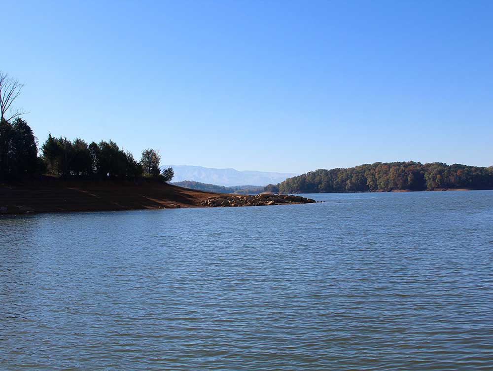 douglas dam mountains in background