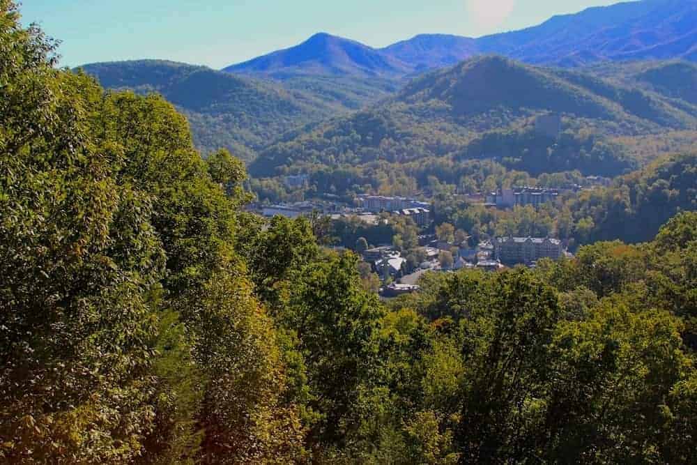 Gatlinburg tucked away in the mountains.