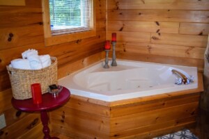 Jacuzzi tub in lower king bedroom