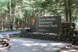 Great Smoky Mountains National Park sign