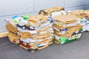 cardboard set aside to recycle