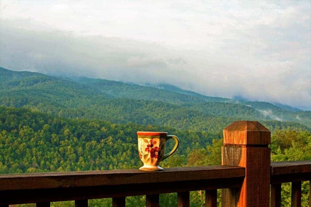 view from a smoky mountain cabin