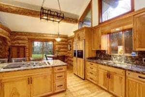fully equipped kitchen in cabin