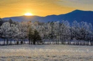 Cades Cove winter sunrise