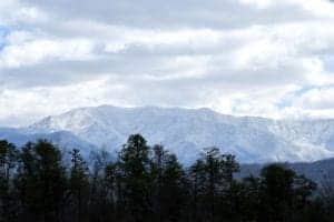 Mount LeConte in the Snow