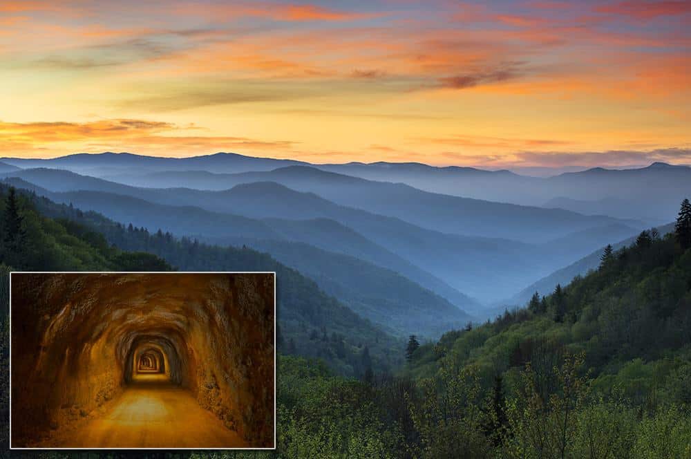 moonshiner tunnel in the Smoky Mountains