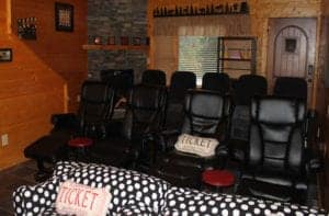 Pigeon Forge cabin rental with theater room