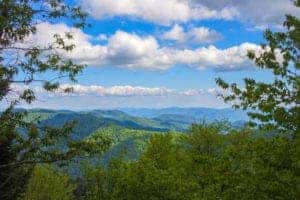 sunny spring day in gatlinburg