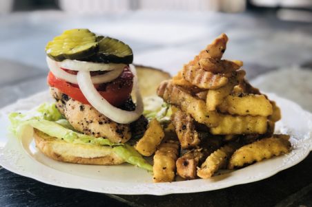 Burger and fries