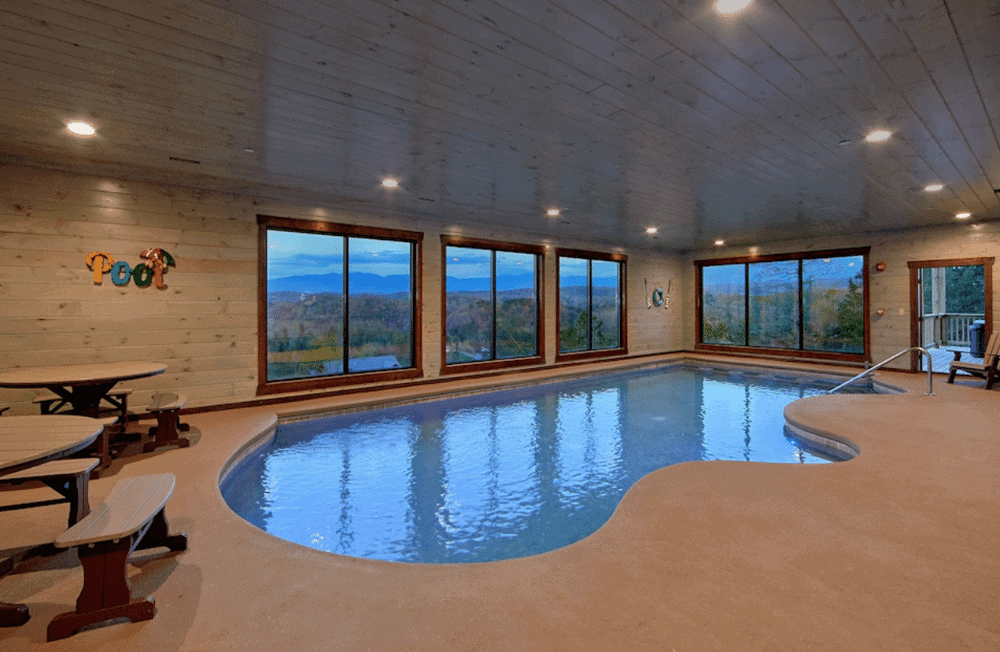 indoor swimming pool pigeon forge cabin