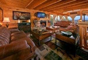 inside of a gatlinburg cabin