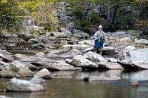 Man fishing in the Little Pigeon River