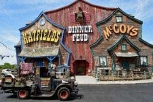 outside of Hatfield and McCoy Dinner Show in Pigeon Forge