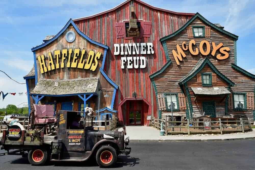 outside of Hatfield and McCoy Dinner Show in Pigeon Forge