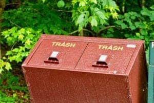 bear proof trash cans outside