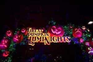 great pumpkin luminights sign at dollywood