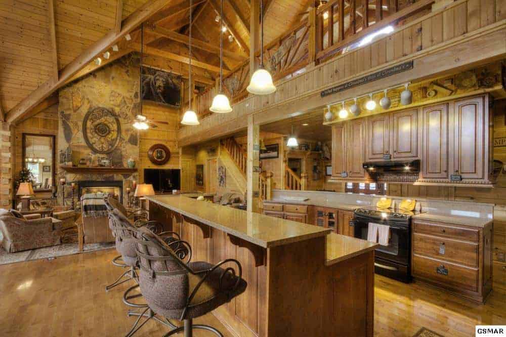 kitchen inside gatlinburg tn cabin rental