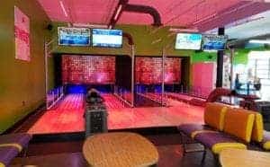 mini bowling alley at crave golf club