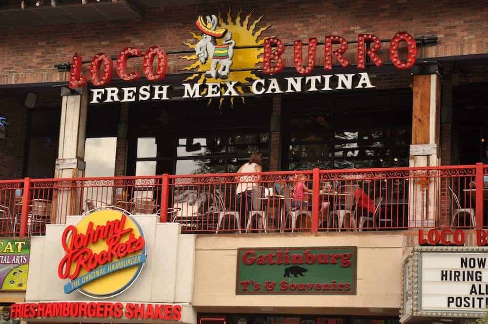 loco burro gatlinburg restaurant