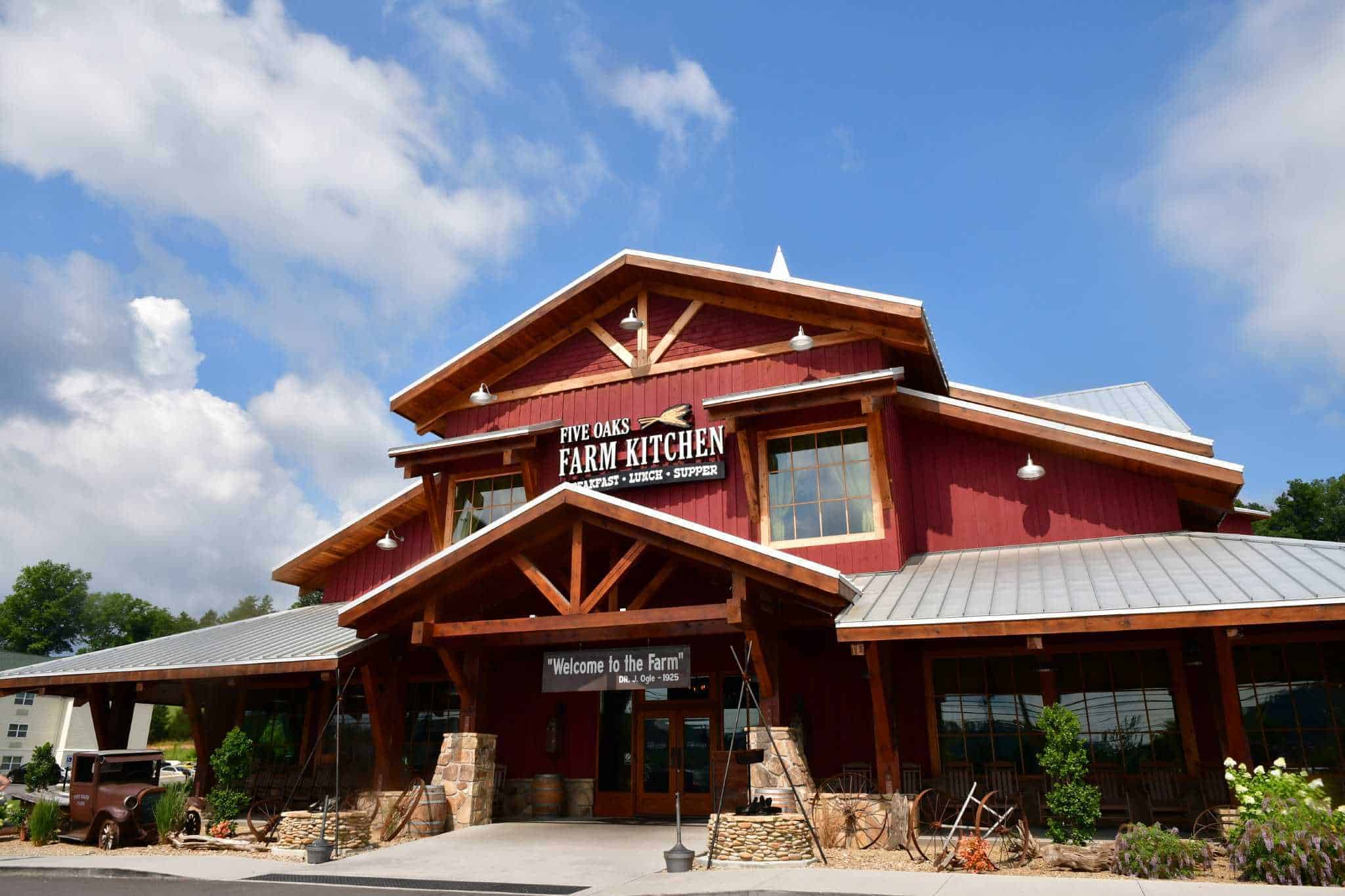 Five Oaks Farm Kitchen restaurant in Sevierville TN